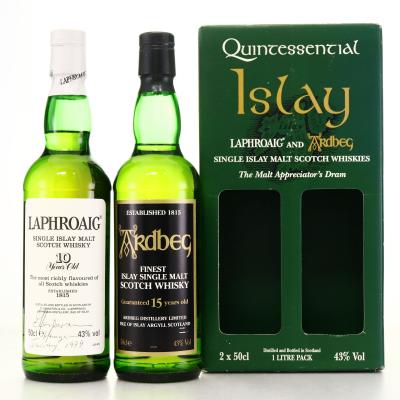 Quintessential Islay / Laphroaig 10 Year Old 50cl & Ardbeg 15 Year Old 50cl