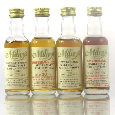 Springbank Miniatures x 4 / Milroy's