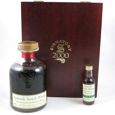 Glen Grant 1965 Signatory Vintage Millenium Decanter and Miniature (US Import) 75cl