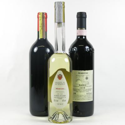 Image for Rivetto Barolo Leon 2000 / Barolo Chhinato / Grappa di Nebbiolo Barolo Image for Rivetto Barolo Leon 2000 / Barolo Chhinato / Grappa di Nebbiolo Barolo