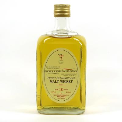 Scottish Widows 10 Year Old Malt Whisky