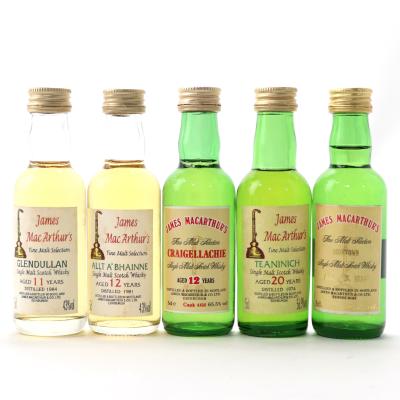 Speyside James MacArthur's Miniatures 5 x 5cl / Including Teaninich 1974 20 Year Old