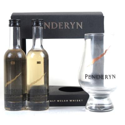 Penderyn Giftpack / 2 x 5cl & Glencairn Glass
