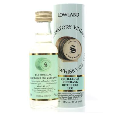 Rosebank 1991 Signatory Vintage 12 Year Old Miniature 5cl