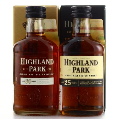 Highland Park 25 & 30 Year Old Miniatures x 2