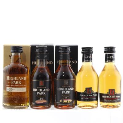 Highland Park Miniature Selection 5 x 5cl / Includes 30 Year Old