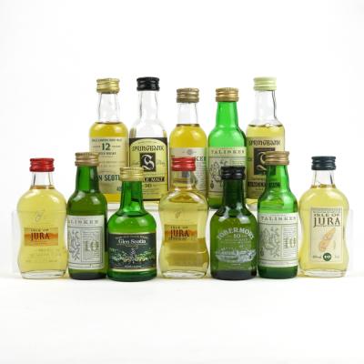Island and Campbeltown Miniature Selection 12 x 5cl / Including Springbank CV