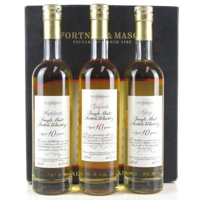 Fortnum and Mason 10 Year Old Malt Whisky Tasting Set 3 x 20cl