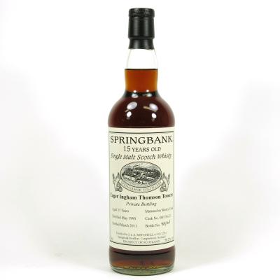Springbank 1995 Eager Ingham Thomson Towers Private Bottling