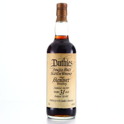 Glenlivet 1959 Duthies 31 Year Old 75cl 