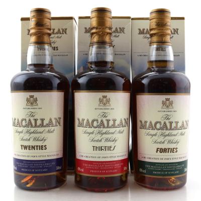 Macallan Decades 3 x 50cl / Twenties, Thirties, Forties