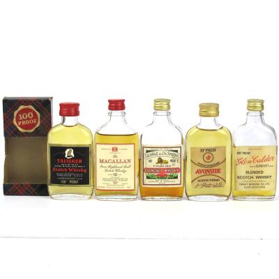 Miscellaneous Whisky Miniature 1970s Selection 5 x 5cl / Including Macallan & Talisker Miscellaneous Whisky Miniature 1970s Selection 5 x 5cl / Including Macallan & Talisker