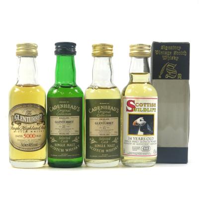 Glenturret Miniature Selection 4 x 5cl / includes 1965 Cadenhead's