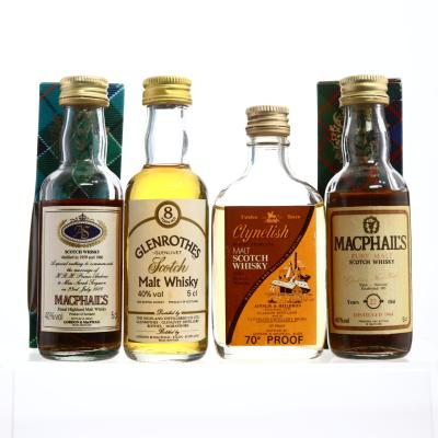 Gordon and MacPhail Miniatures x 4 1970s-80s / includes Clynelish Ainslie & Heilbron