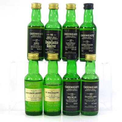 Cadenhead's Miniatures Selection x 8 / including Clynelish (Brora) 1965