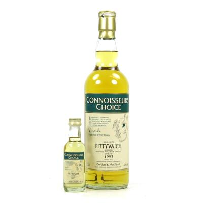 Pittyvaich 1993 Gordon and Macphail 18 Year Old and Miniature Pittyvaich 1993 Gordon and Macphail 18 Year Old and Miniature