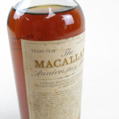 Image for Macallan 1962 Anniversary Malt 25 Year Old / No Box Lid Image for Macallan 1962 Anniversary Malt 25 Year Old / No Box Lid