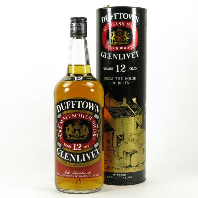 Dufftown - Glenlivet 12 Year Old 1 Litre 1970s