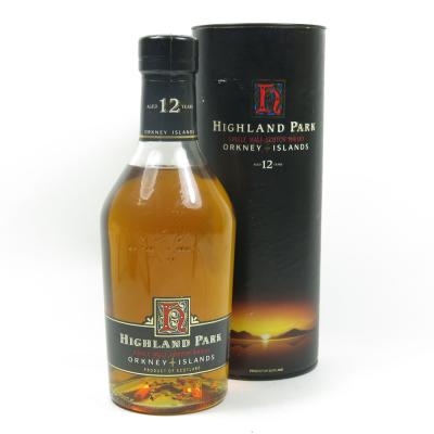 Highland Park 12 Year Old Red “H” over black label