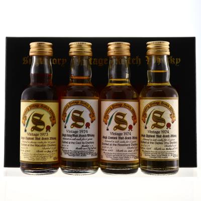 Signatory Vintage Miniature Gift Set 4 x 5cl / includes Macallan 1973