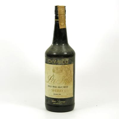 Domecq La Ina Jerez Fino Sherry 1980s Domecq La Ina Jerez Fino Sherry 1980s