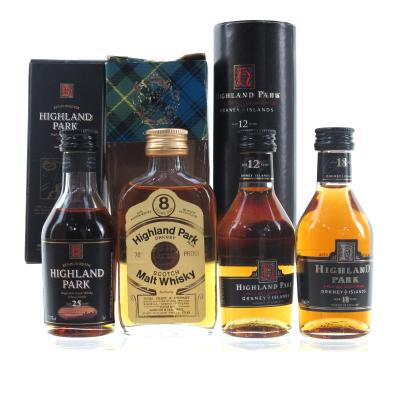 Highland Park Selection 4 x Miniature / Including 25 Year Old