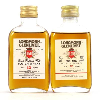 Longmorn 12 Year Old Miniature x 2