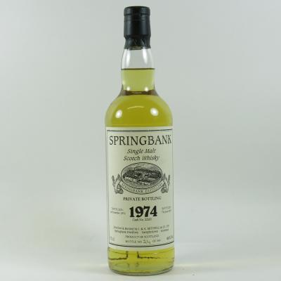 Springbank 1974 Single Cask 28 Year Old Springbank 1974 Single Cask 28 Year Old
