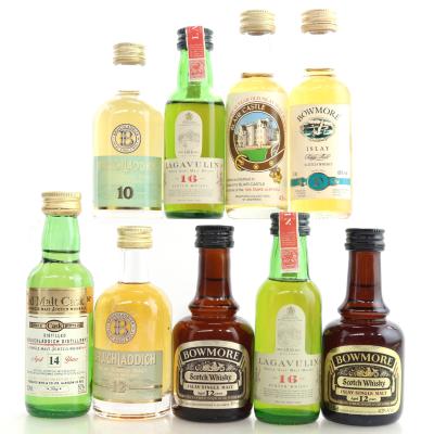 Islay Single Malt Miniatures x 9 / includes Lagavulin White Horse
