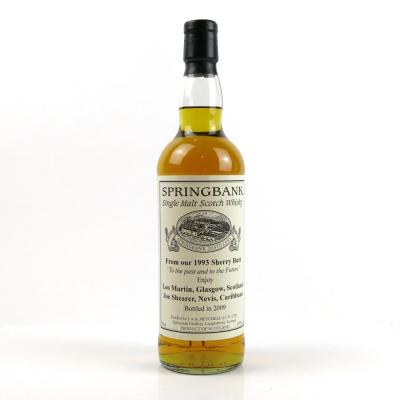 Springbank 1993 Private Cask 16 Year Old / Sherry Butt