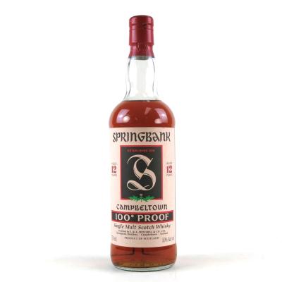 Springbank 12 Year Old 100 Proof 1990s 75cl / US Import Springbank 12 Year Old 100 Proof 1990s 75cl / US Import