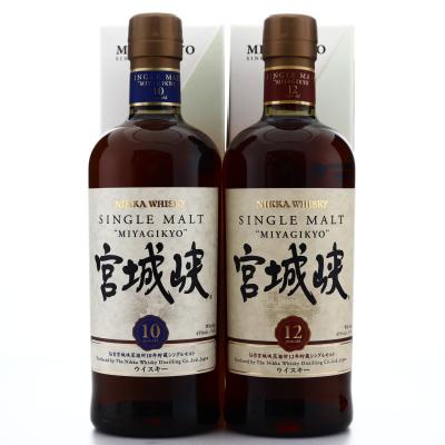 Miyagikyo 10 Year Old and 12 Year Old / 2 x 70cl