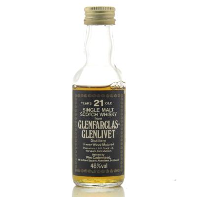 Glenfarclas 21 Year Old Cadenhead's Miniature 1980s