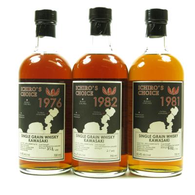 Kawasaki Ichiro's Malt Selection 1976 / 1981 / 1982 3 x 70cl Kawasaki Ichiro's Malt Selection 1976 / 1981 / 1982 3 x 70cl