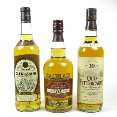 Miscellaneous Single Malt 10 Year Olds 3 x 70cl