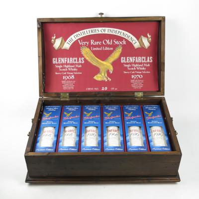 Glenfarclas 1968 & 1970 Very Rare Old Stock Chest 6 x 70cl