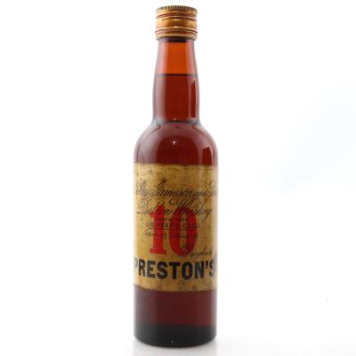 Preston's Jameson 10 Year Old Half Bottle 1960s