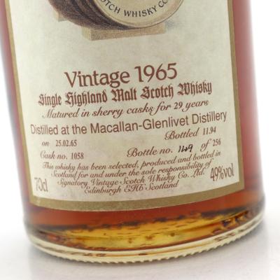 Image for Macallan 1965 Signatory Vintage 29 Year Old