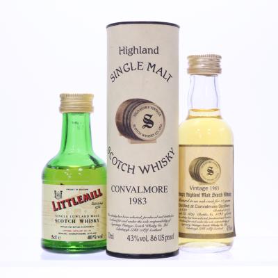 Littlemill & Convalmore 1983 Signatory Vintage Miniature 2 x 5cl