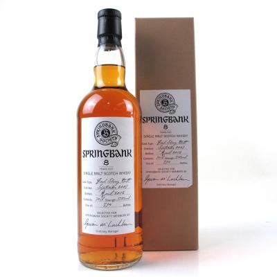 Springbank 2007 Single Cask 8 Year Old / Fresh Sherry Butt Springbank 2007 Single Cask 8 Year Old / Fresh Sherry Butt