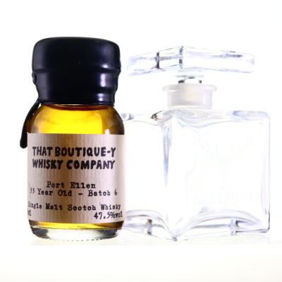 Port Ellen 33 Year Old That Boutique-y Whisky Company Batch #6 Sample with Dalmore Mini Decanter