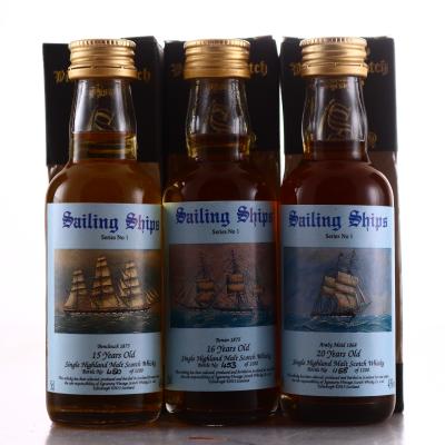 Signatory Vintage Sailing Ships Series No.1 Miniature x 3