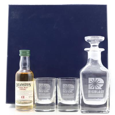 Deanston 12 Year Old Miniature 5cl / Rigblast Decanter Set