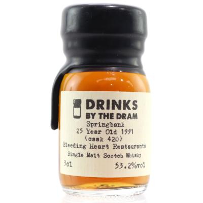 Springbank 1991 Single Cask #420 Miniature 3cl / Bleeding Heart Restaurants