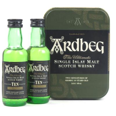 Ardbeg 10 Year Old Miniature Gift Set 2 x 5cl