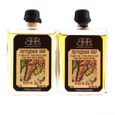 Springbank 1996 & 1997 Whisky Hunter Miniature x 2