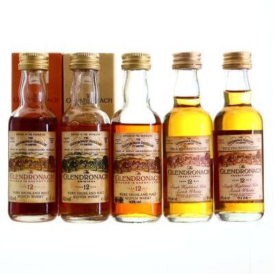 Glendronach 12 Year Old Miniatures x 5 1980s-90s