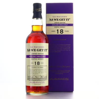 As We Get It 18 Year Old Highland Single Malt