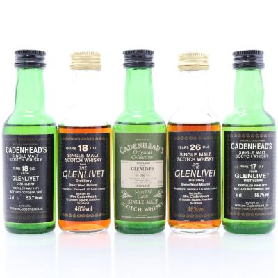 Glenlivet Cadenhead's Miniatures x 5 / includes 26 Year Old