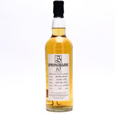 Springbank 1999 Bourbon Barrel 10 Year Old / Open Day 2010 - Signed by Frank McHardy Springbank 1999 Bourbon Barrel 10 Year Old / Open Day 2010 - Signed by Frank McHardy